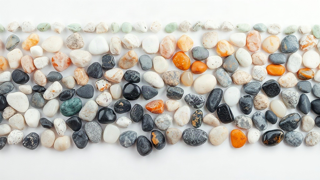 Types Of Crystals By Color Tumbled crystals arranged in rows by color, showing types of crystals grouped by color meaning