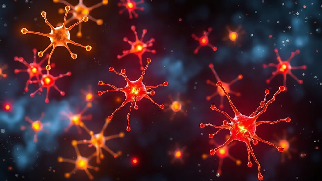Glowing dopamine neurons firing gold and red, showing that dopamine responds to both pain and reward when you work to manifest a goal