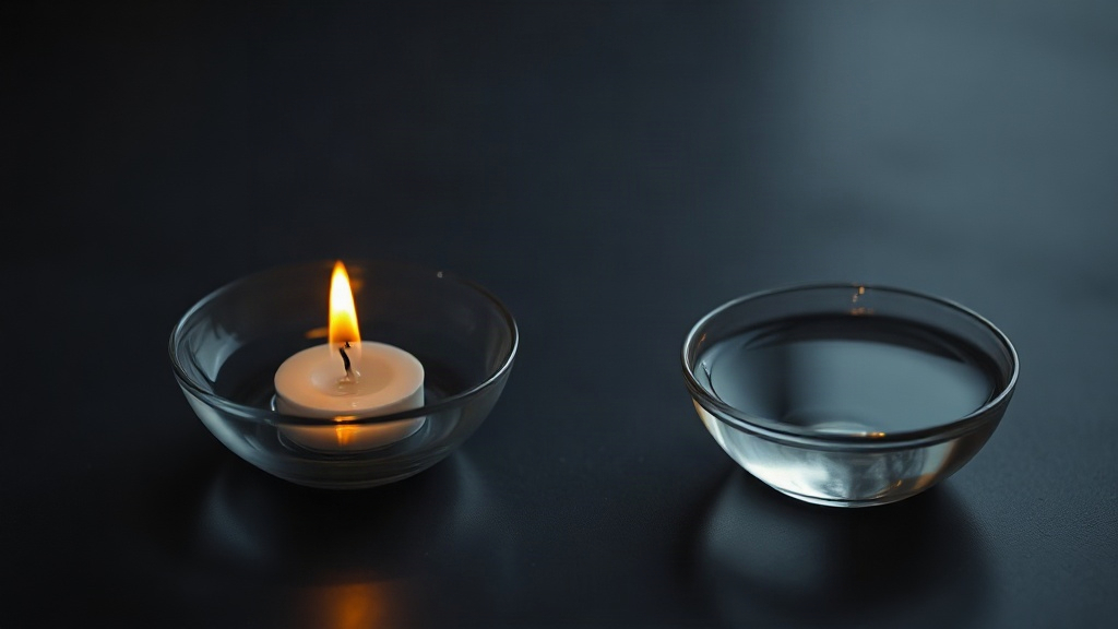 Which Element Signs Go Together A flame beside still water, illustrating which zodiac element signs go together