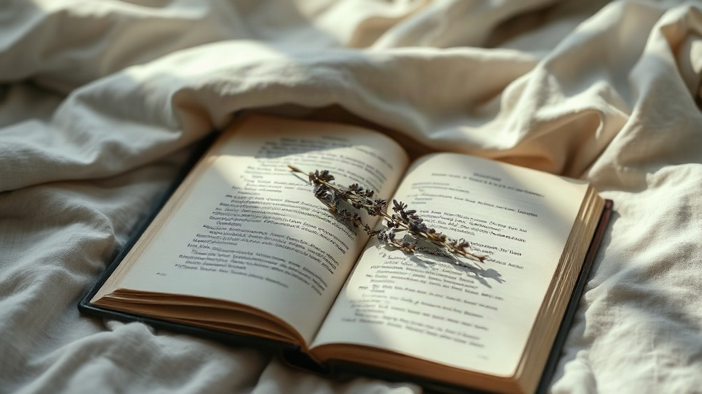 An open vintage paperback on a bed with dried lavender, illustrating a first read of Feeling Is the Secret