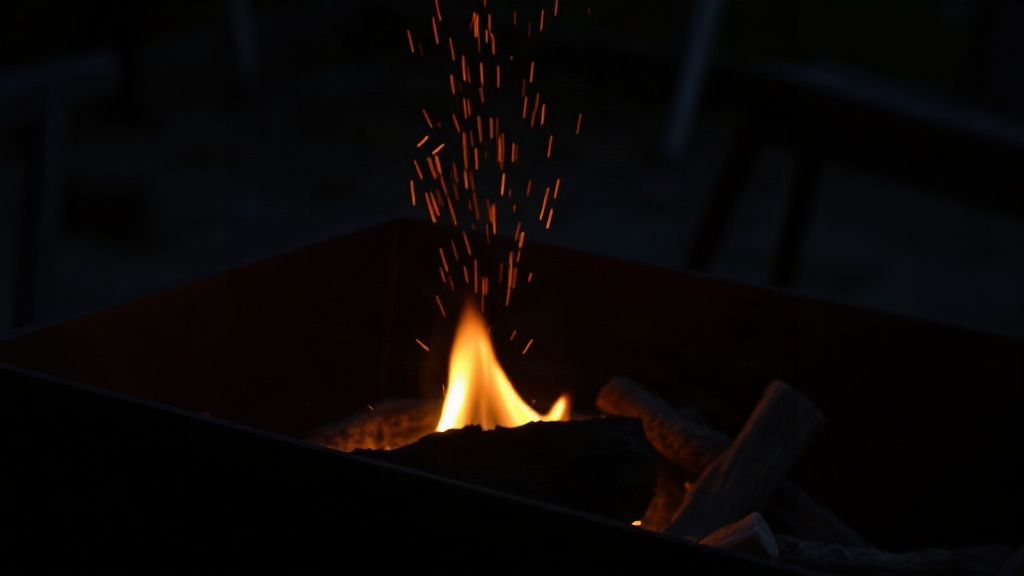 A glowing ember with rising sparks at dusk, evoking fire signs zodiac personality traits