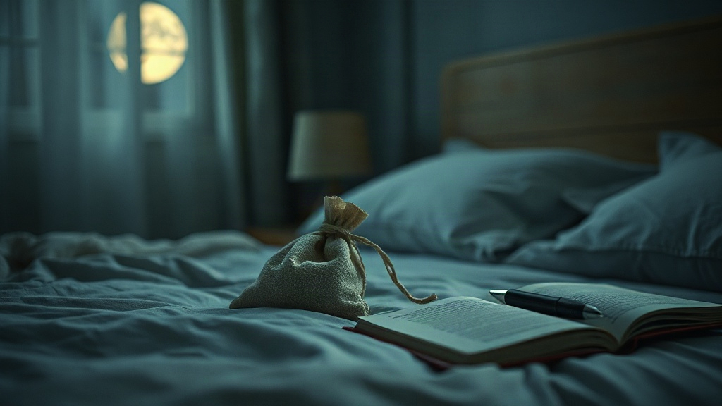 Dream Herb Pillow Sachet A dried herb sachet placed under a pillow for lucid dreaming and dream recall