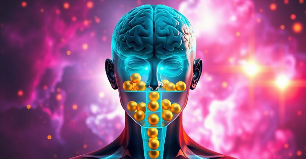 Glowing figure with golden orbs stored in the chest, showing how to build self-belief from past wins and manifest with confidence