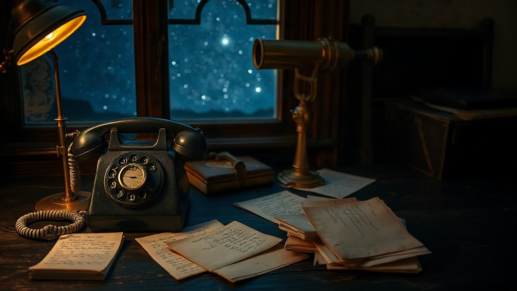 What Mercury Retrograde Affects A vintage telephone, letters and brass telescope by lamplight, the communication and travel domains of Mercury retrograde