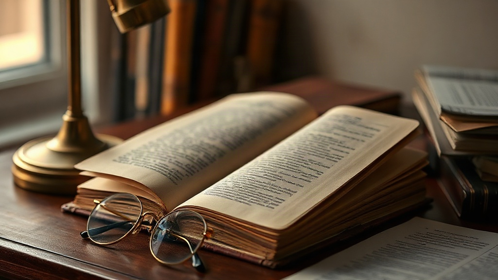 What Neville Goddard Is Famous For An open leather book with reading glasses under a desk lamp, for the writings Neville Goddard is famous for