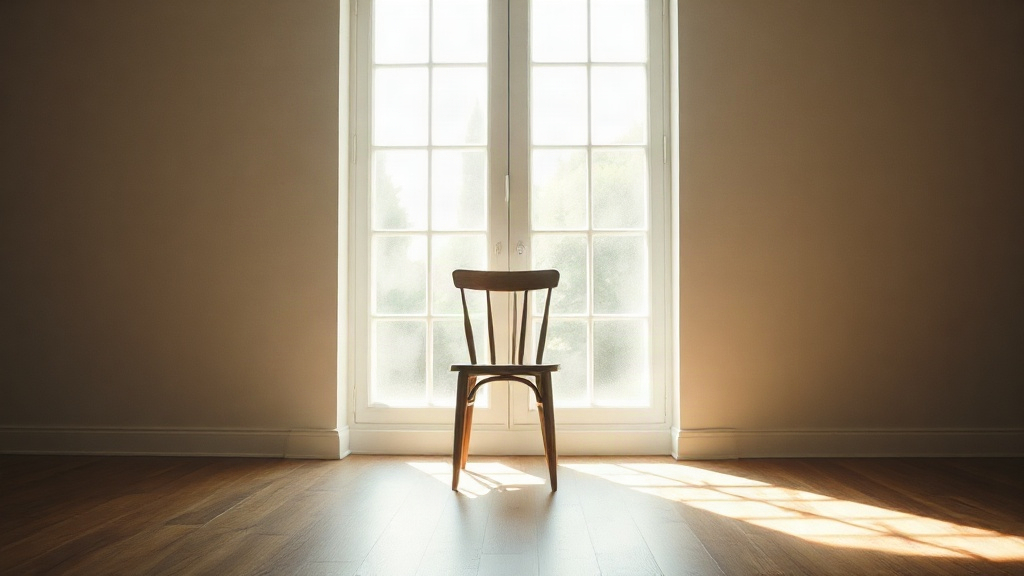 The Promise Morning light through a window on an empty chair, for the inner awakening Neville Goddard called the Promise