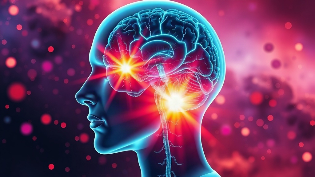 A close medical render of a glowing brain with nerve pathways trailing to the chest, reflecting how reconnecting helps ease why rejection hurts so much