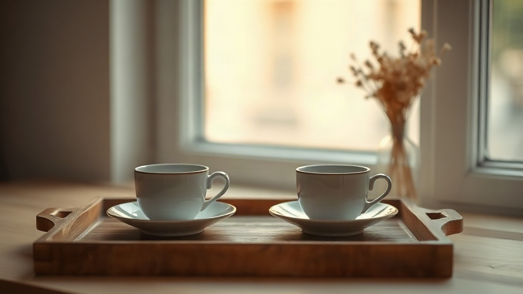 1987 Rabbit Compatibility Two teacups by a window, a calm image for 1987 Rabbit zodiac compatibility