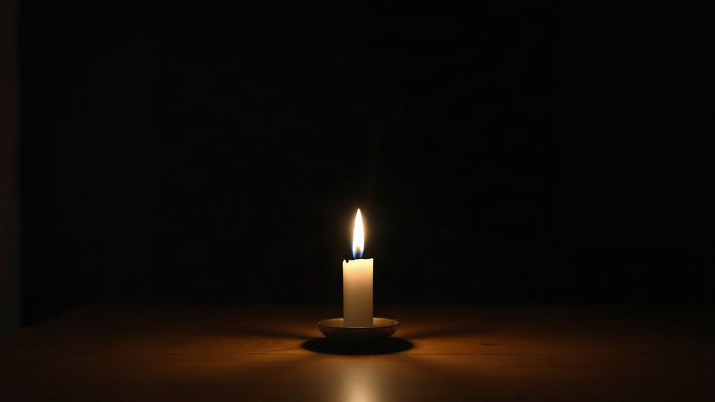 Steady candle flame in a quiet room, a symbol of keeping your dopamine baseline steady