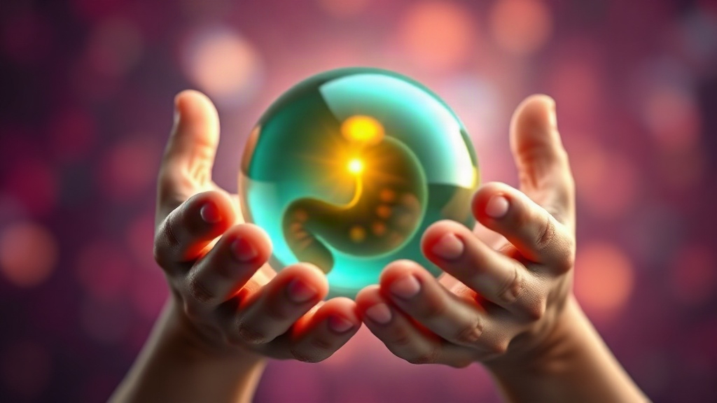Hands holding a glowing orb of light, representing a simple plan to listen to your hunger and appetite signals