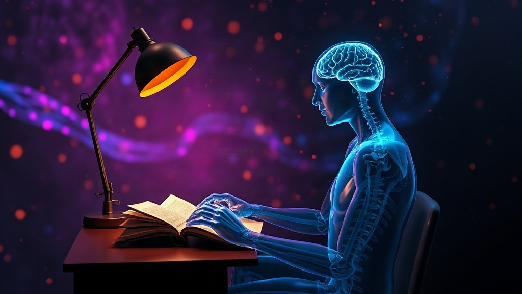 The 2 in the Morning Session Figure studying at night under a warm lamp, showing the 2 in the morning work that keeps willpower alive