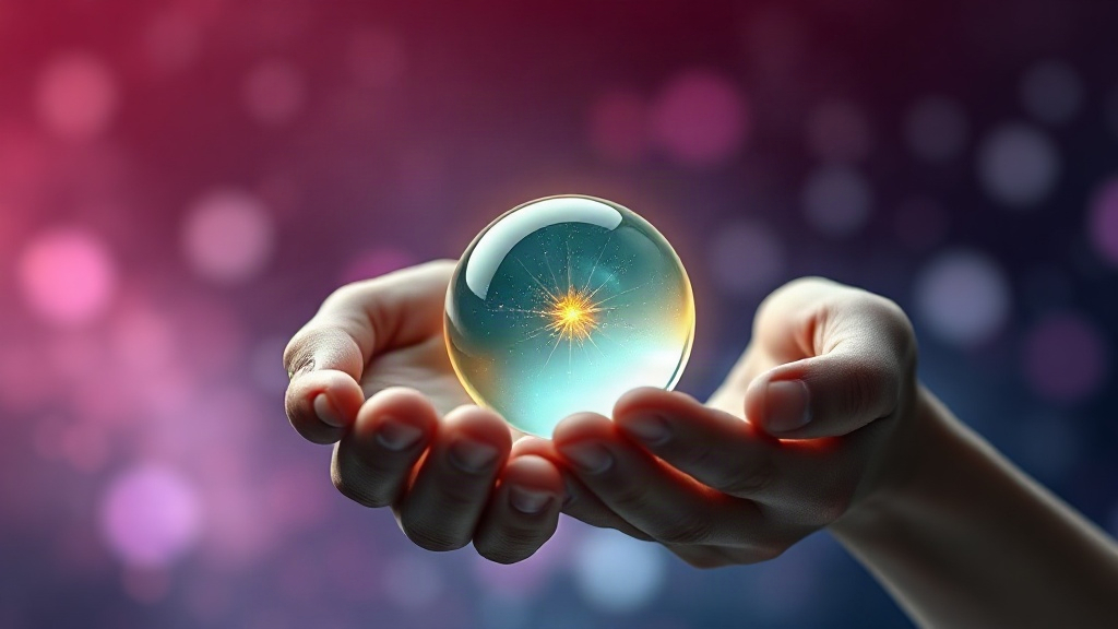 Swap One Escape for a Real Experience Hands holding a glowing orb beside a notebook of light, representing a simple experiment of swapping an escape for a real experience